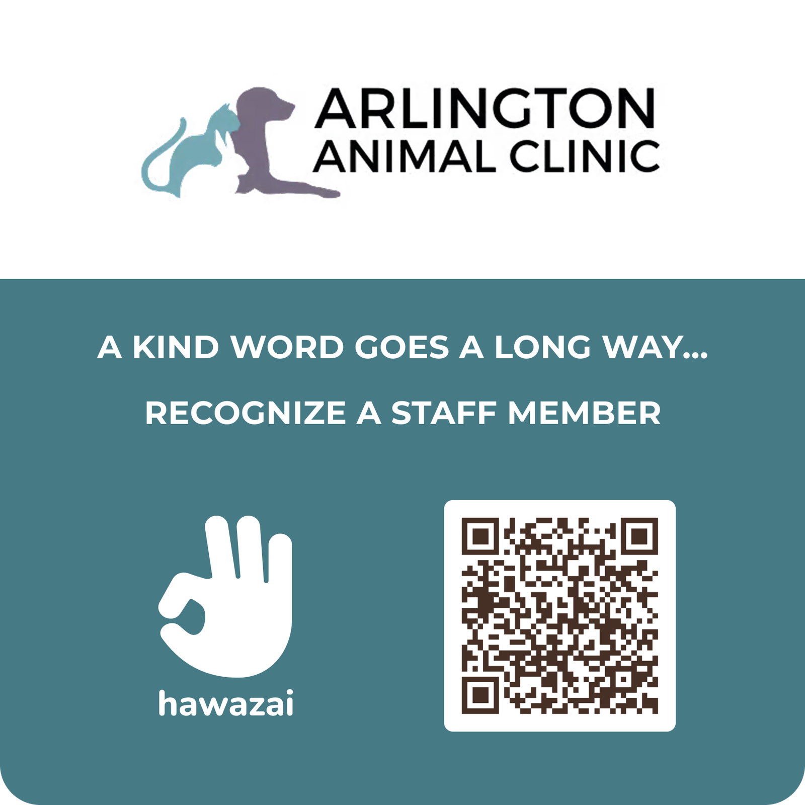 Hawazai customer sticker display