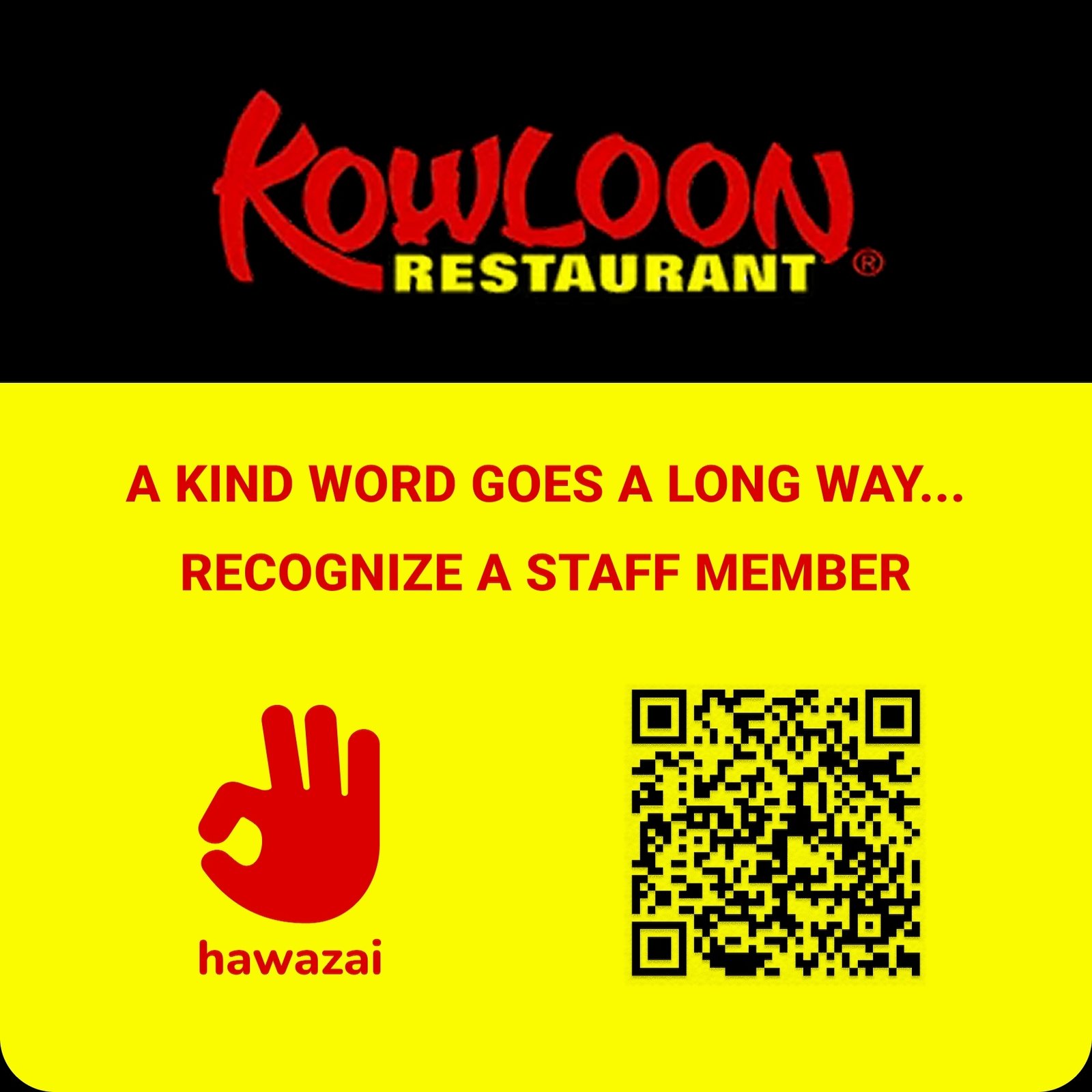 Kowloon Restaurant, Saugus — Hawazai customer